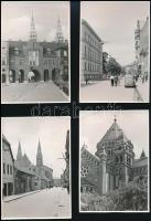 1959 Szegedi városképek, 13 db fotó, hátuljukon feliratozva, 9×13 cm