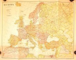 1944 Európa térképe. Kókai Lajos kiadása 120x84 cm Néhol ragasztott.