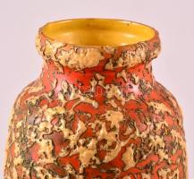 Tófej kermia retro váza 39 cm Jelzett, hibátlan