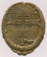 ~1940. Csapattiszti jelvény kitüntető jelvény munkadarabja, gyártói jelzés nélkül (52x43mm) T:1 / Hungary ~1940. Company Officers Badge work in progress badge, without makers mark (52x43mm) C:UNC
