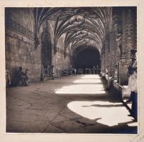 1932-1933 Lisszabon, San Geronimo-kolostor (2 db), Belém-torony, 3 db fotó kartonon, aláírtak, a hát...