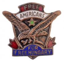 DN "Szabad amerikaiak, szabad Magyarországért (Free Americans For Free Hungary)" zománcozott fém jelvény (21x20mm) T:2