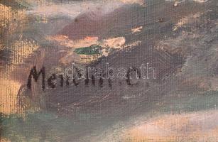 Mendlik Oszkár (1871-1963): Hullámzó tenger. Olaj, vászon, jelzett, keretben, 47×65 cm