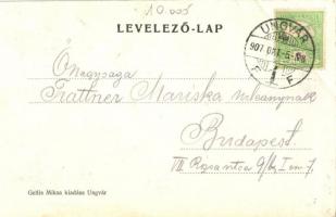 1907 Ungvár, Uzshorod, Uzhorod; Nagy utca, Deutsch Jenő üzlete, Petrencsák Géza bútor raktára, Lefko...