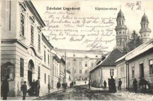 1907 Ungvár, Uzshorod, Uzhorod; Káptalan utca, Görögkatolikus templom, székesegyház. Kiadja Gellis Miksa / street view, Greek Catholic cathedral (EK)