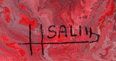 Hsalih jelzéssel: Kompozíció. Olaj, farost, keretben, 60×50 cm