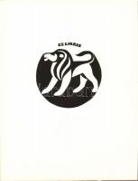 A horoszkóp jegyeit ábrázoló 12 db szignált ex-librist tartalmazó összeállítás 14x17cm