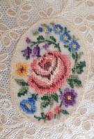 Filigrán réz nyelű kefe és tükör szett. 3 darabos. 32,24,14 cm