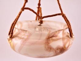Régi antik üveg csillár irizáló üveggel. Felül csorbával d:45 cm