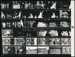1970 Bp., Margit-sziget Maori tánc- és énekegyüttes előadása, valamint női atlétikai Európa-kupa döntő, 42 db fotó negatív+1 db kontakt másolat, 3,5x4 cm és 18x24 cm közötti méretben