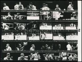 1970 Miskolc, I. junior ökölvívó Európa-bajnokság elődöntők,38 db fotó negatív+1 db kontakt másolat, 3,5x4 cm és 18x24 cm közötti méretben