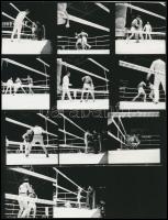 1970 Miskolc, I. junior ökölvívó Európa-bajnokság, 24 db fotó negatív+2 db kontakt másolat, 6x6 cm é...