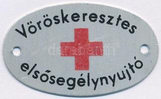 DN "Vöröskeresztes elsősegélynyújtó" fém jelvény (27x45mm) T:2