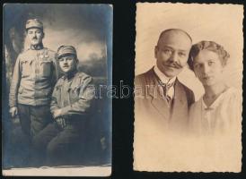 cca 1915-1917 3 db katonai fotó + 1 db egyéb fotó, 16×10 és 13×9 cm közötti méretekben