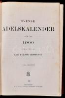 Karl Karlsson Leijonhfvud: Svensk Adelskalender 1900.Svéd nemesi kalendárium címerekkel. 790p. Arany...