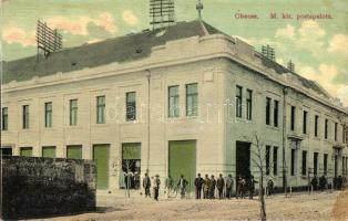 1914 Óbecse, Stari Becej; M. kir. posta, kerékpár. W. L. Bp. 2387. Kiadja Lux Mihály / post office, bicycle (EK)