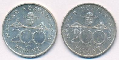 1994. 200Ft Ag "Deák" (2x) T:2