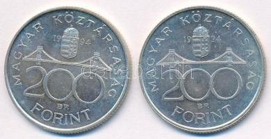 1994. 200Ft Ag "Deák" (2x) T:2