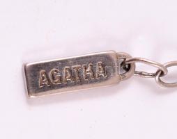 Ezüst (Ag.) Agatha nyaklánc,  jelzett, nettó: 3,32 g