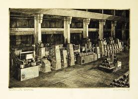 Azonosítatlan jelzésű szignált rézkarc 28x40cm