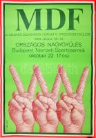 1989 MDF országos naggyűlés plakát 70x90 cm