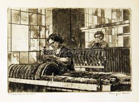 Azonosítatlan jelésű szignált rézkarc 28x40cm