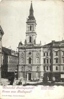 Budapest V. Szervita tér és templom (kopott sarkak / worn corners)