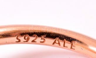 Aranyozott ezüst (Ag.) Pandora  gyűrű, jelzett, méret:53, bruttó:4 g