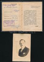 cca 1938-1979 6 db különféle igazolvány