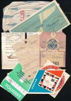 1966 MALÉV-Aeroflot repülős utazás a Szovjetunióba repülőjegy, beszállókártya, poggyászjegyek, stb., 7 db + papírzacskó, stb.