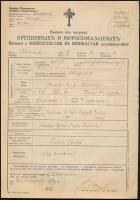 1940 Alsószinevér, 2 db, az 1939. évi 4. tc. végrehajtása céljára kiállított görögkatolikus anyaköny...