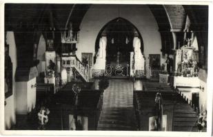 1938 Erdőtka, Erdutka, Oravská Lesná; Római katolikus templom, belső / Catholic church interior. photo (EB)