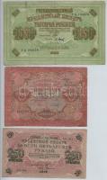 8db-os vegyes orosz és szovjet bankjegy tétel, közte 1917. 1000R; Szocialista Szövetségi Szovjet Köztársaság 1919. (1920.) 10.000R T:III,III- 8pcs of various Russian and Soviet Banknotes, including 1917. 1000 Ruble; Russian Socialist Federated Soviet Republic 1919. (1920.) 10.000 Rubles C:F,VG