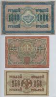 8db-os vegyes orosz és szovjet bankjegy tétel, közte 1917. 1000R; Szocialista Szövetségi Szovjet Köz...