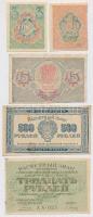 Szocialista Szövetségi Szovjet Köztársaság 1919-1922. 8db-os vegyes bankjegy tétel, közte 1922. 3R, ...