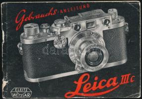 cca 1940 Leica III c. Wetzlar, Arthur Leipscher-ny., szakadt borítóval, 46 p