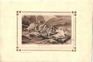 Venice, Venezia - 9 pre-1945 postcards glued on exhibition sheets, Venetian canals with boats and go...