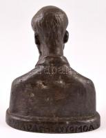 Madách Imre mellszobor. Küzdj és bízva bízzál Madách nyomda felirattal. Vas. m: 13 cm