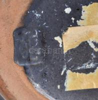 Iparművész mázas kerámia váza, jelzett, hibátlan, m: 16 cm