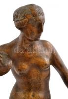 Jelzés nélkül: Cintányéros akt. Rezezett spiáter,  sérült, talapzat nélkül, m:25,5 cm