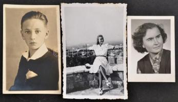 cca 1920-1945 222 db fotó, életképek, nyaralás képei, stb., 8×6 cm-es méretben