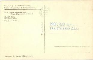 Helpa, Heľpa (Gömör, Gemer); Národopisny odbor Matice Slovenskej. Mladá zena / A Szlovák Matica népr...