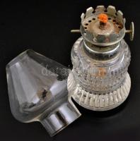 Mars kisméretű szlovák petróleumlámpa, fém szerelékkel, m: 14,5 cm