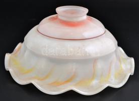 Retró lámpabura, felső peremén apró csorbákkal, d: 24 cm