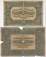 1920. 500K "Orell Füssli Zürich" + 1920. 1000K "Orell Füssli Zürich" T:IV
Adamo...