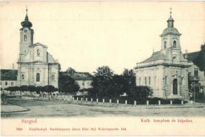 Szeged, Katolikus templom és kápolna. Nachbargauer János kiadása 7066.