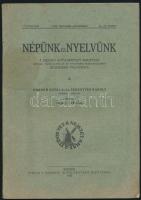 1929 Népünk és nyelvünk. A Szegedi Alföldkutató Bizottság folyóirata. I. évf. 10-12. füzet.