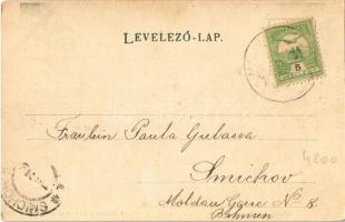 Miskolc, Erzsébet tér, Kossuth szobor. Lövy József fia kiadása (EK)