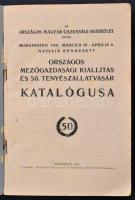1941 Országos Mezőgazdasági Kiállítás és 50. tenyészállatvásár katalógusa 296p