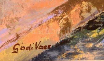 Gödi Vass István (1941- ): Martigues, olaj, vászon, jelzett, fa keretben, 48,5×69 cm